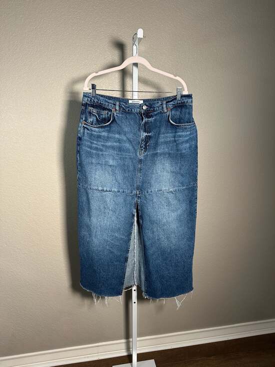 Reformation Tazz Maxi Denim Skirt in Hemlock Blue Size 31 - Picture 2 of 6